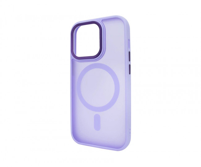 Чехол Metal Buttons with MagSafe Colorful для iPhone 14 /lilac/